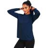 imageNELEUS Womens Sun Protection Running Shirts Workout Athletic Shirts with Hoods2651 BlackGreyNavy Blue 3 Pack