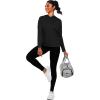 imageNELEUS Womens Sun Protection Running Shirts Workout Athletic Shirts with Hoods2651 BlackGreyNavy Blue 3 Pack