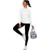 imageNELEUS Womens Sun Protection Running Shirts Workout Athletic Shirts with Hoods2651 BlackGreyWhite 3 Pack
