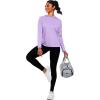 imageNELEUS Womens Sun Protection Running Shirts Workout Athletic Shirts with Hoods2651 Navy BlueBluePurple 3 Pack
