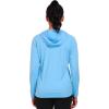 imageNELEUS Womens Sun Protection Running Shirts Workout Athletic Shirts with Hoods2651 Navy BlueBluePurple 3 Pack