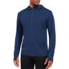 imageNELEUS Mens Workout Fishing Shirts UPF 50 Light Jacket Full Zip Sun Protection Long Sleeve Hoodie for Men Hiking5620 Pack of 1 Navy Blue
