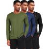 Crewneck: Black/Navy Blue/Green 3 Pack