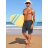 imageNELEUS 2 in 1 Men 9quot Dry Fit Athletic Bermuda Workout Shorts for Basketball Beach Casual6155 BlackGreyBlue 3 Pack
