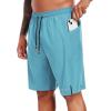 imageNELEUS 2 in 1 Men 9quot Dry Fit Athletic Bermuda Workout Shorts for Basketball Beach Casual6155 BlackGreyBlue 3 Pack