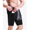 imageNELEUS Mens 2 in 1 Running Shorts with LinerDry Fit Workout Shorts with Pockets6071 Dark Greyblack light Grey 2 Pack