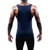 imageNELEUS Mens 3 Pack Dry Fit Compression Tank Top01 3 Packnavy Blue grey red