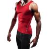 imageNELEUS Mens 3 Pack Dry Fit Compression Tank Top01 3 Packnavy Blue grey red