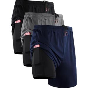 imageNELEUS mens Soft6070 BlackGreyNavy Blue 3 Pack