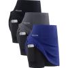 imageNELEUS womens SoftSkirts BlackGreyBlue 3 Pack