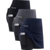 imageNELEUS womens SoftSkirts BlackGreyNavy Blue 3 Pack
