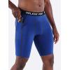 imageNELEUS Mens 3 Pack Running Compression Shorts with Pockets6081 BlackBlueWhite 3 Pack