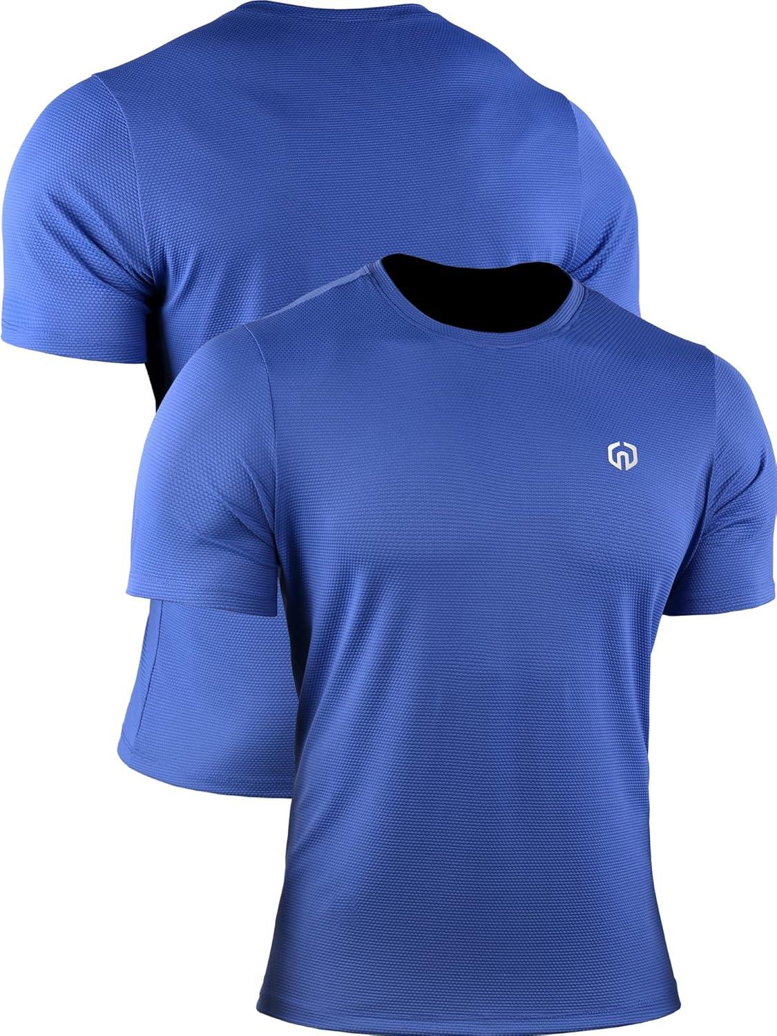 imageNELEUS Mens 3 Pack Athletic Compression Base Layer Workout Shirt508 BlackGreyBlue 3 Pack