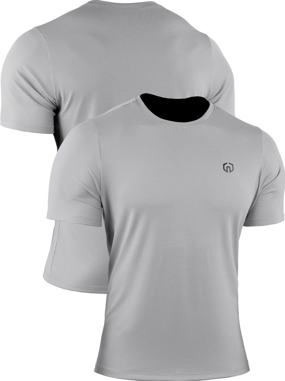 imageNELEUS Mens 3 Pack Athletic Compression Base Layer Workout Shirt508 BlackGreyRed 3 Pack