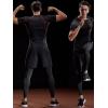 imageNELEUS Mens 3 Pack Athletic Compression Base Layer Workout Shirt5022 BlackBlackgreyBlackred