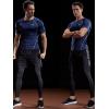 imageNELEUS Mens 3 Pack Athletic Compression Base Layer Workout Shirt5022 BlackGreyNavy Blue