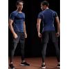 imageNELEUS Mens 3 Pack Athletic Compression Base Layer Workout Shirt5022 BlackGreyNavy Blue