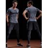 imageNELEUS Mens 3 Pack Athletic Compression Base Layer Workout Shirt5022 BlackGreyWhite