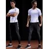 imageNELEUS Mens 3 Pack Athletic Compression Base Layer Workout Shirt5022 BlackGreyWhite
