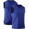 imageNELEUS Mens 3 Pack Athletic Compression Under Base Layer Sport Tank TopVneck BlackGreyBlue  3 Pack