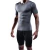 imageNELEUS Mens Dry Fit Athletic Running Shirt5003 Black grey red 3 Pack