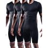 imageNELEUS Mens Dry Fit Athletic Running Shirt5003 BlackBlackBlack 3 Pack