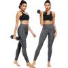imageNELEUS High Waist Running Workout Leggings for Yoga with Pockets9033 Yoga Pant 2 Pack Black black