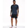 imageNELEUS Mens Dry Fit Athletic Running Shirt5017 BlackNavy BlueDark Grey