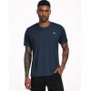 imageNELEUS Mens Dry Fit Athletic Running Shirt5017 BlackNavy BlueDark Grey