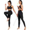 imageNELEUS Womens High Waist Running Workout Leggings for Yoga with Pockets9017 Yoga Pant 2 Packblack