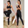 imageNELEUS Womens High Waist Running Workout Leggings for Yoga with Pockets9017 Yoga Pant 2 Packblack