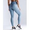 imageNELEUS Womens High Waist Running Workout Leggings for Yoga with Pockets9069 BlackLight Steel BlueIvory 3 Pack