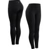 imageNELEUS Womens High Waist Running Workout Leggings for Yoga with Pockets9152 Black grey red  Pack of 3