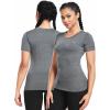 imageNELEUS Womens 3 Pack Athletic Running Shirt Workout Compression Shirts8017 BlackGreyBurgundy