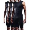 imageNELEUS Mens 3 Pack Dry Fit YBack Muscle Tank Workout Gym Shirt803 BlackBlackBlack 3 Pack