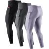 imageNELEUS Mens Compression Baselayer Running Tights Gym Leggings with Pockets6109 BlackGreyPurple 3 Pack