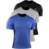 imageNELEUS Mens 3 or 4 Pack Workout Athletic Compression Shirts508 BlackGreyBlue 3 Pack