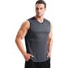 image:imageNELEUS Mens 3 Pack Dry Fit YBack Muscle Tank Workout Gym ShirtVneck WhiteBlueGrey  3 Pack