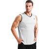 image:imageNELEUS Mens 3 Pack Dry Fit YBack Muscle Tank Workout Gym ShirtVneck WhiteBlueGrey  3 Pack