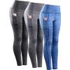 9033 Yoga Pant 3 Pack: Black grey blue