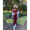 imageQINSEN Ribbed Workout Outfits for Women 2 Piece Seamless Sport Bra High Waist Yoga Leggings SetsCoffee