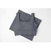 imageQINSEN Workout Sets for Women 2 Piece Seamless Ribbed Crop Tank High Waist Shorts Yoga OutfitsDark Grey