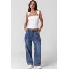 imageQINSEN Womens Square Neck Tank Tops Side Ruched Double Lined Slim Fit Summer Going Out Crop TopWhite