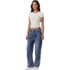 imageQINSEN Short Sleeve Shirts for Women Round Neck Basic Double Lined Tees Fitted Y2k Crop TopsWhite