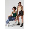 imageQINSEN Womens Lace Trim Square Neck Sleeveless Tank Tops DoubleLayer Slim Fit T Shirt Crop TopsKhaki