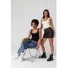 imageQINSEN Womens Lace Trim Square Neck Sleeveless Tank Tops DoubleLayer Slim Fit T Shirt Crop TopsOffwhite