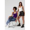 imageQINSEN Womens Lace Trim Square Neck Sleeveless Tank Tops DoubleLayer Slim Fit T Shirt Crop TopsWhite
