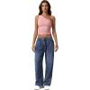 imageQINSEN Womens One Shoulder Tank Tops Double Lined Sleeveless Slim Fit Cropped Tee Shirt Y2k TopsPink