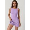 imageQINSEN Womens Open Back Tennis Dress Sleeveless Built in Shorts Golf Athletic Dress with PocketsLavender