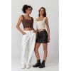 imageQINSEN Womens Square Neck Lace Trim Tank Tops Double Lined Slim Fit Summer Going Out Y2k T ShirtsBeige